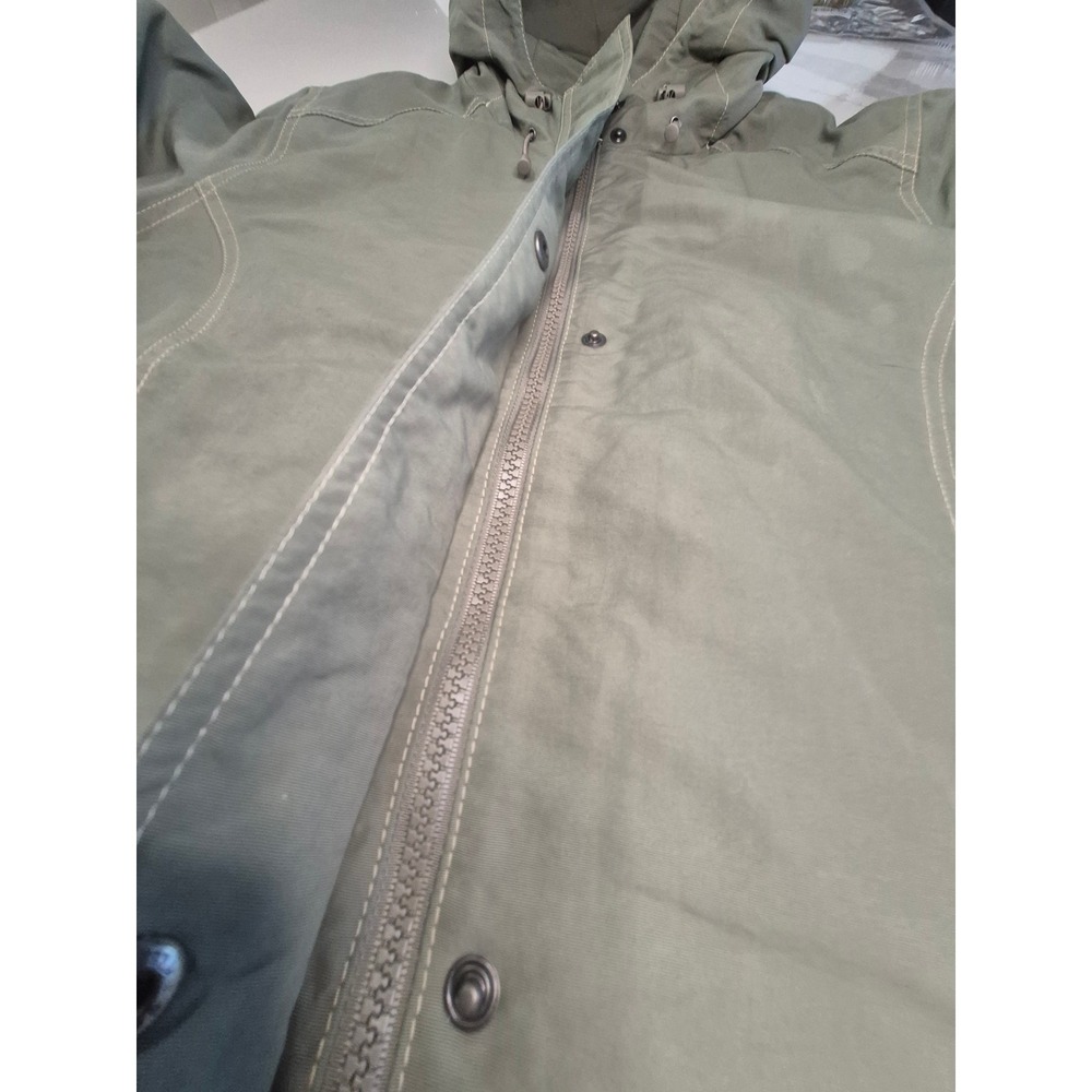 Eddie Bauer Womens Sage Green Hooded Utility Jacket Nylon Full Zip Large - Picture 6 of 9